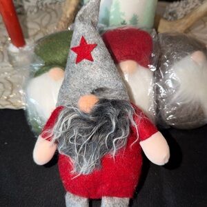 Festive Red and Gray Gnome Plush by x’s 4